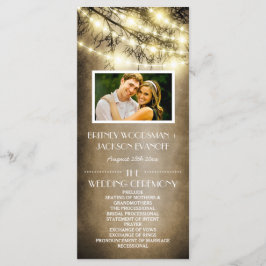 Foto  Land Rustieke Boom Trouwprogramma's Programmakaart