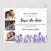 Foto lavendel bloemen bruiloft Save the Date Flyer (Voorkant)