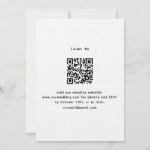 Foto lavendel bloemen QR code RSVP luxe bruiloft Kaart (Achterkant)
