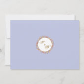 Foto Lavendel Goud Elegant Bruiloft Save The Date Kaart (Achterkant)