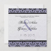 Foto Lavendel & Zwarte Kroonluchter Save the Date Kaart (Achterkant)