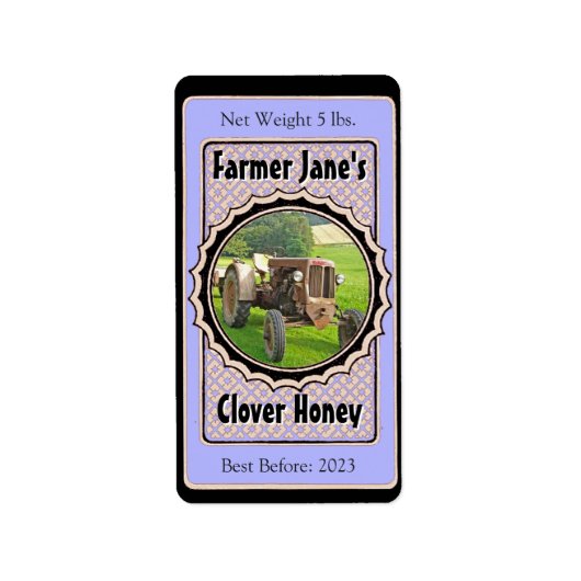 Foto: Lavender Blue Honey Jar Etiket (Voorkant)