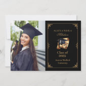 Foto Law School Lawyer Afstuderen Modern Zwart Aankondiging (Voorkant)