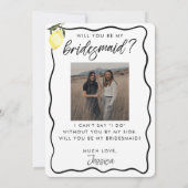 Foto Lemon Drop Martini Bruidsmeisje Proposal Kaar (Achterkant)