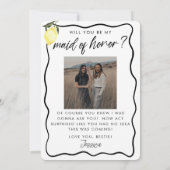Foto Lemon Martini Maid of Honor Proposal Kaart (Achterkant)