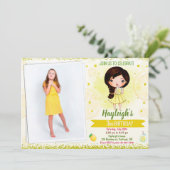 Foto: Lemon uitnodiging Vruchtverjaardag uitnodigi (Staand voorkant)