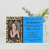 Foto: Leopard Afstuderen Invitation Kaart (Staand voorkant)
