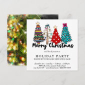 *~* FOTO Leopard Fun AP20 Kerstfeest Kaart (Voorkant / Achterkant)