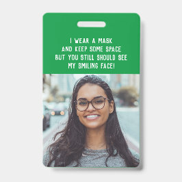 Foto leraar verpleegster groene naam badge