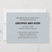 Foto Lettering Blauwe Afstudeerceremonie Kaart (Achterkant)