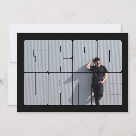 Foto Lettering Red Afstuderen Ceremony Kaart (Voorkant)