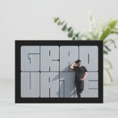 Foto Lettering Red Afstuderen Ceremony Kaart (Staand voorkant)