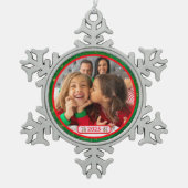 Foto Leuke Stompen Reinders Tin Sneeuwvlok Ornament (Voorkant)
