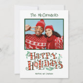 Foto Leuke Typografie Kerstvakantie Kaart (Voorkant)