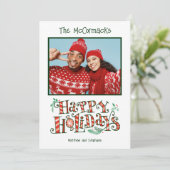 Foto Leuke Typografie Kerstvakantie Kaart (Staand voorkant)