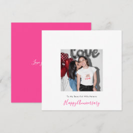 Foto LGBT Lesbian Love Wife Jubileum Kaart