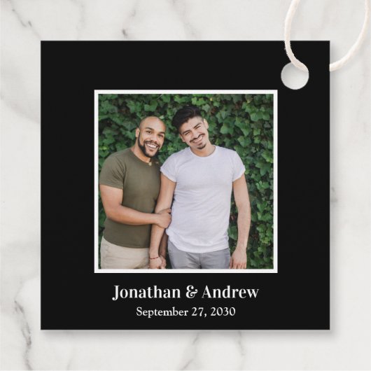 Foto LGBTQ Bruiloft Bedankjes Labels (Achterkant)