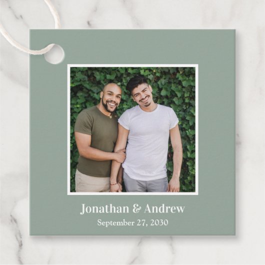 Foto LGBTQ Bruiloft Bedankjes Labels (Voorkant)