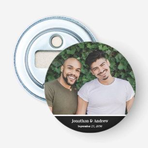 Foto LGBTQ Bruiloft Button Flesopener