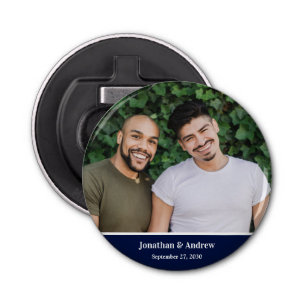 Foto LGBTQ Bruiloft Button Flesopener