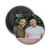 Foto LGBTQ Bruiloft Button Flesopener (Voorkant)