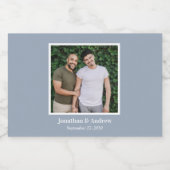 Foto LGBTQ Bruiloft Likeurfles Etiket (Enkel label)