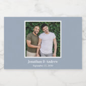 Foto LGBTQ Bruiloft Sparkling Wijnetiket (Enkel label)