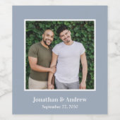 Foto LGBTQ Bruiloft Wijn Etiket (Enkel label)