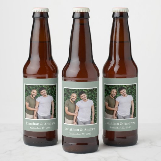 Foto LGBTQ Huwelijk Bier Etiket (Flessen)