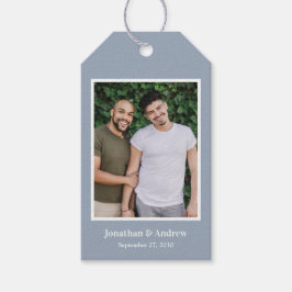 Foto LGBTQ Trouwcadeaubordje Cadeaulabel