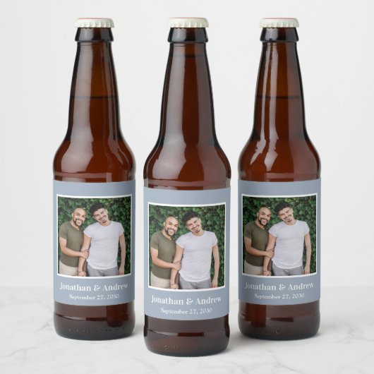 Foto LGBTQ Trouwen Bier Etiket (Flessen)