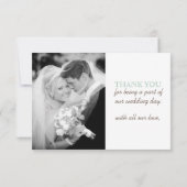 Foto: Licht Jade Patroon & Monogram Bedankkaart (Achterkant)