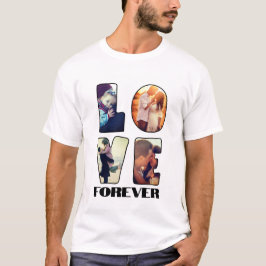 foto liefde typografische vorm t-shirt