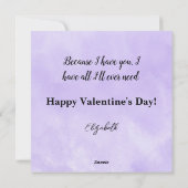 Foto Liefde Valentijn Feestdagenkaart (Achterkant)