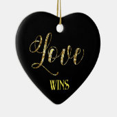 *~* FOTO LIEFT WINS Glitter kerstversiering Keramisch Ornament (Rechts)