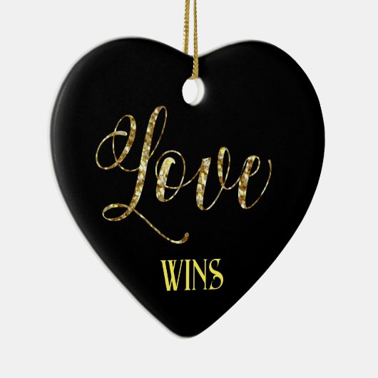 *~* FOTO LIEFT WINS Glitter kerstversiering Keramisch Ornament (Rechts)