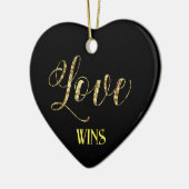 *~* FOTO LIEFT WINS Glitter kerstversiering Keramisch Ornament (Links)