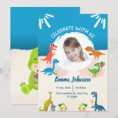 Foto Lieve Dinosaurussen Voor Kinderen Verjaardags Kaart (Voorkant / Achterkant)