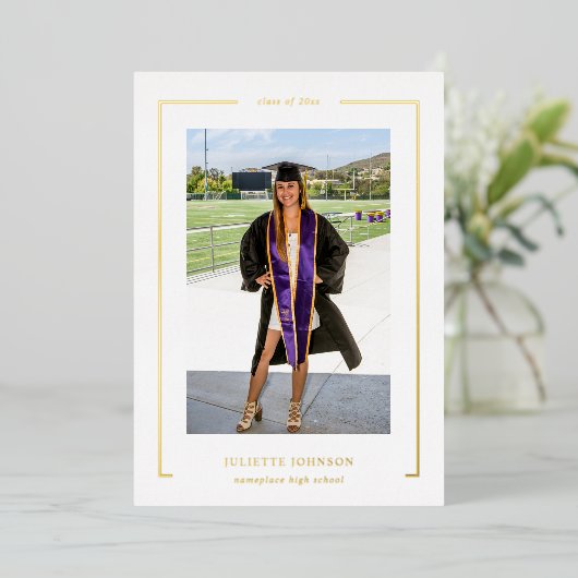 Foto Lijst 2 Folie Afstuderen Aankondiging (Staand Voorkant)