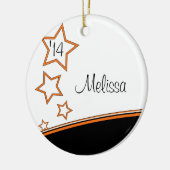 Foto Lijst Black en Oranje Afstuderen Ornament (Links)