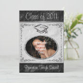 Foto Lijst Custom Date Graduation Invitation Kaart (Staand voorkant)