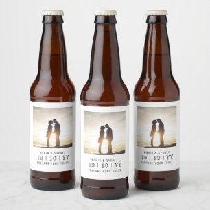 Foto Lijst   De datum opslaan   Bierlabel   Wit Bier Etiket