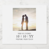 Foto Lijst | De datum opslaan | Bierlabel | Wit Bier Etiket (Enkel label)