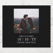 Foto Lijst | De datum opslaan | Bierlabel | Zwart Bier Etiket (Enkel label)