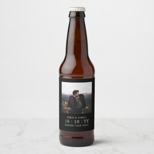 Foto Lijst | De datum opslaan | Bierlabel | Zwart Bier Etiket (Voorkant)