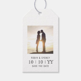 Foto Lijst | De datum opslaan | Cadeau Label l Wit Cadeaulabel