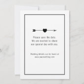 Foto Lijst | De datum opslaan | Plat | Zwart Save The Date (Achterkant)