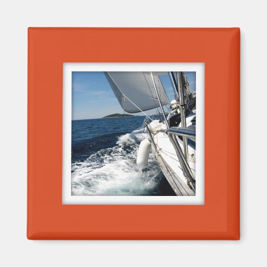  Foto Lijst Donker Sinaasappel Magnet (Voorkant)