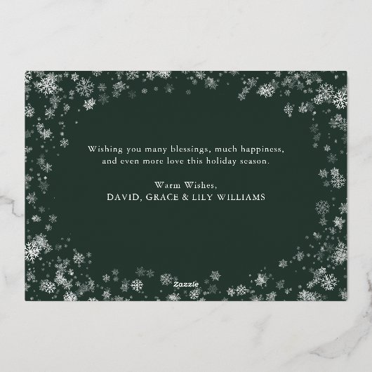 Foto Lijst Gold Folie Feestdagenkaart (Achterkant)