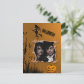 Foto Lijst, Heks, Jack o' Lantern Briefkaart (Staand voorkant)